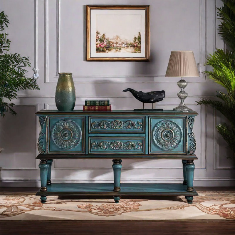 Buffet décoratif American Country, Bleu