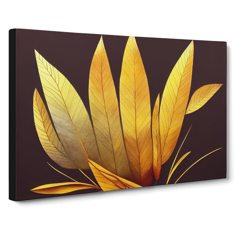 Deco Plant Leaf Vol.2 - Wrapped Canvas, 40cm H x 60cm W x 3cm D
