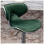 Ensemble de 2 tabourets de bar pivotants réglables en velours Masaccio avec repose-pieds, revêtement vert et base chromée-129497992