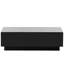 Table basse rectangulaire avec 2 grands tiroirs et compartiments de rangement, plateau extensible caché noir brillant pour le salon,