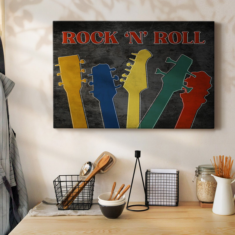Toile tendue Rock and Roll-Gallery, H 40 po x l 60 po