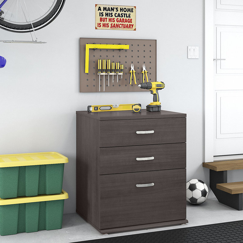 Armoire de rangement universelle H 34 po x l 28 po x P 25 po Garage, Gris orage