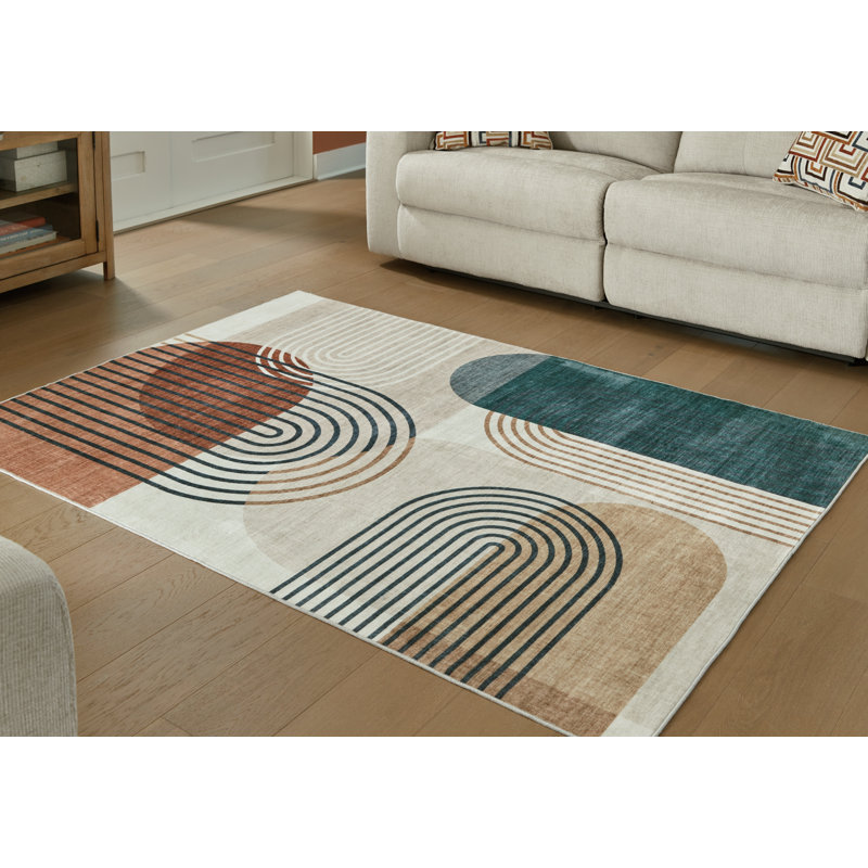 Grand tapis lavable Farrendale, Rectangle 5 pi x 7 pi