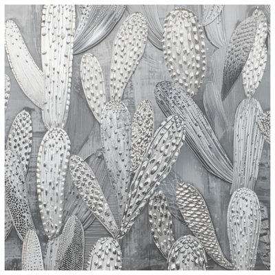 Silver Cactus Texture Blankets