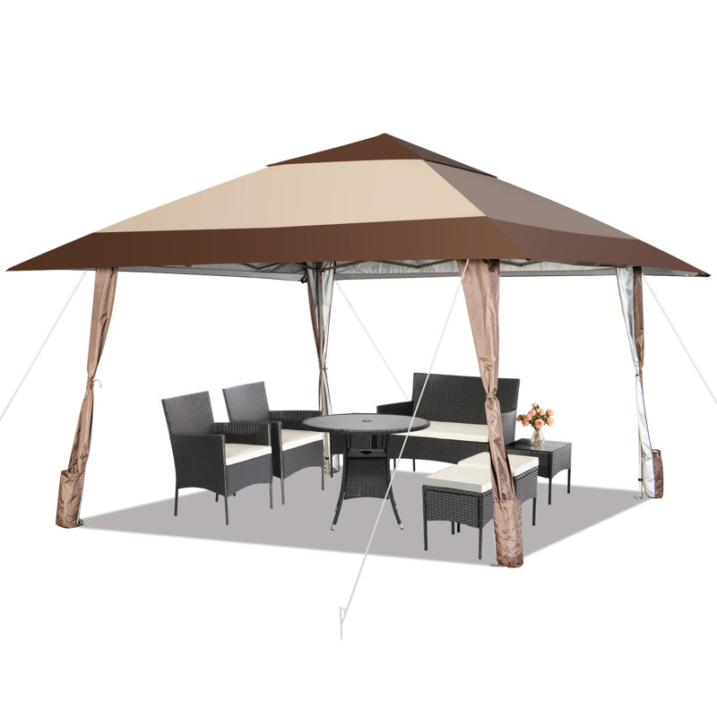 Leotis 4m x 4m Steel Patio Gazebo