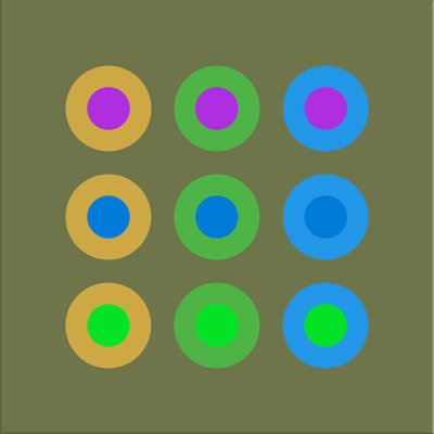 «Circles 3» par Michael Wolk, impression sur toile tendue