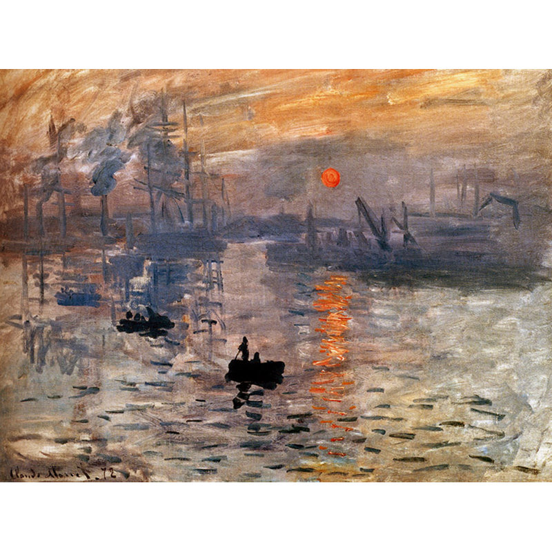 Impression, lever de soleil (vert), H 18 po x l 24 po