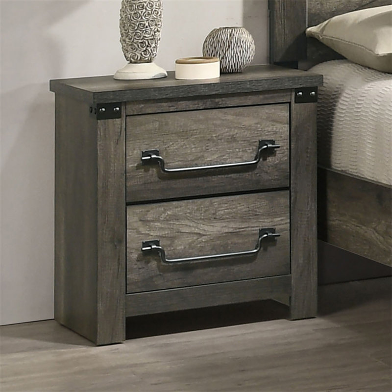 Table de chevet 1 pièce Rustic Grey