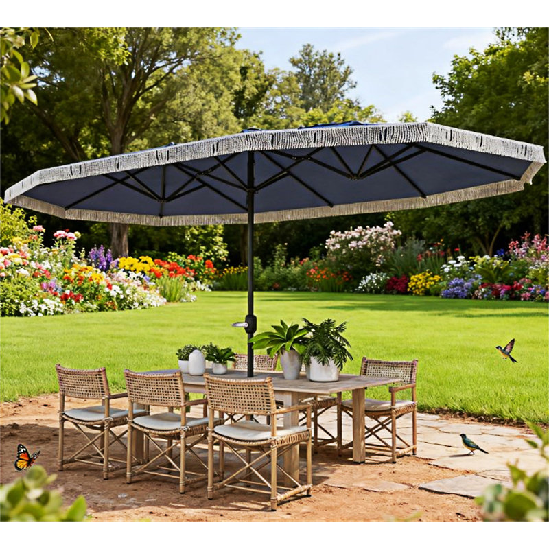 Parasol d'extérieur rectangulaire pour patio
