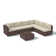 Algarin Wicker 6 - Person Modular Patio Conversation Sets with Cushions