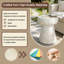 Table d'appoint 19,68 po de style champignon en forme de travertin, table de bout de patio moderne