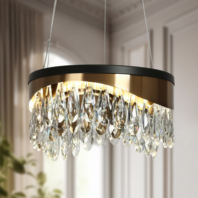 Lustre en roue de chariot à 1 lumière à intensité variable Irma