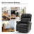 Anouschka 30.5" W Top Grain Leather Swivel Glider Recliner-87822754