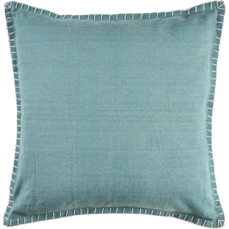 Housse de coussin Madison, 24 po x 24 po, Housse de coussin seulement - sans coussin, Bleu sarcelle