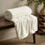 Cosy Ribbed Faux Fur Blanket Throw-90570536