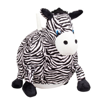 Hedstrom - Boule de trémie en peluche 18 po avec pompe, zèbre