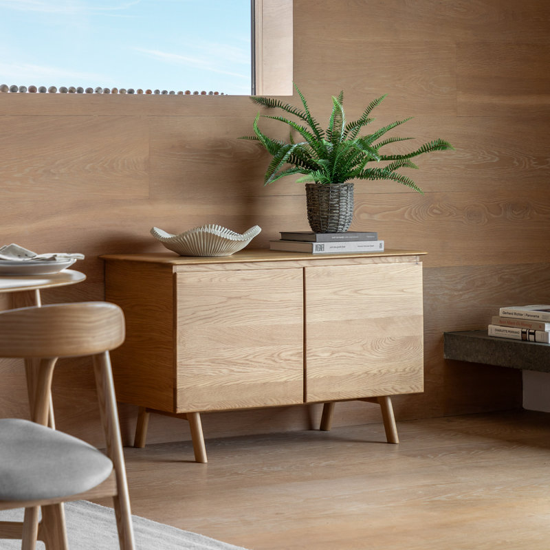 1160cm Solid Wood Sideboard, Light Brown