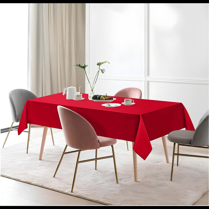 Dakotta Premium Polyester Tablecloth - Red, 200GSM Heavy Duty, Wrinkle & Stain Resistant - Banquet, Wedding & Holiday Dining