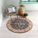 Christa Oriental Cream/Navy/Orange Area Rug