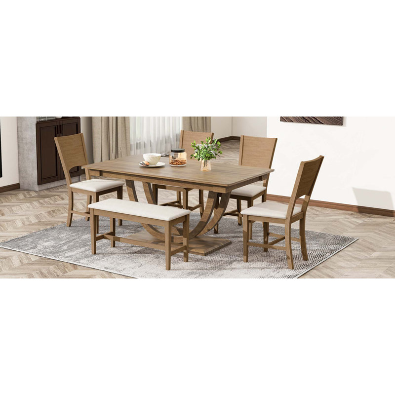 Ensemble de salle à manger 6PCS, Brown