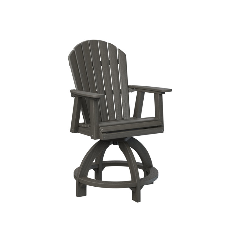 Chaise pivotante d'extérieur à dossier Comfo, Gris côtier, 22.5"