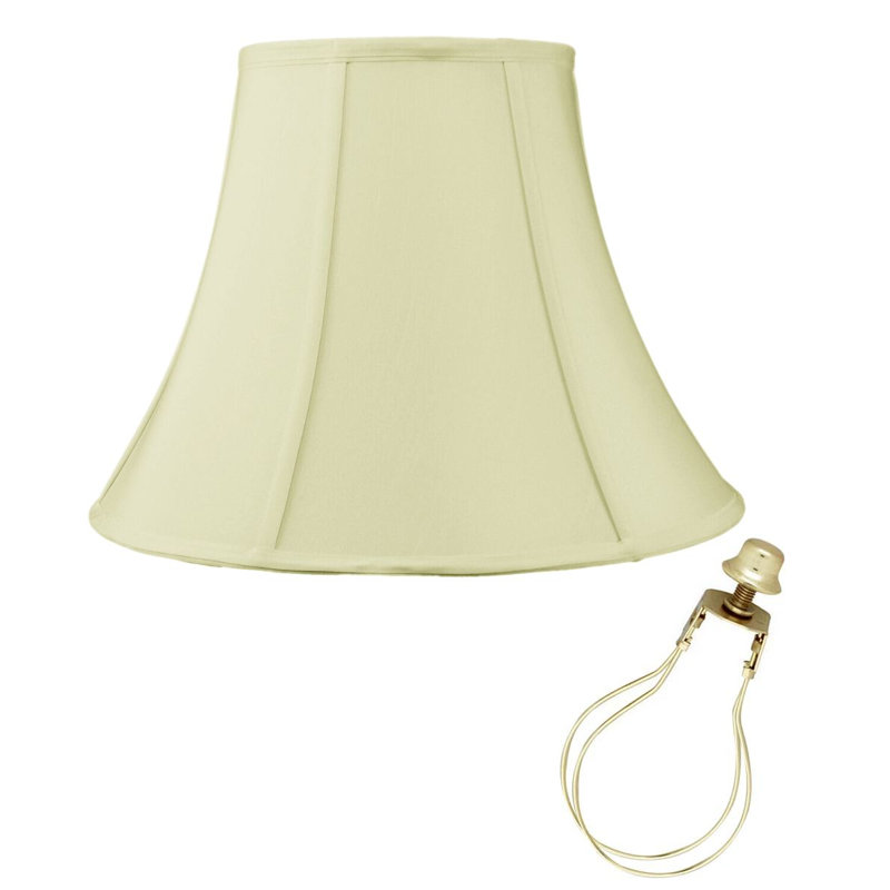 Abat-jour CLIP-ON FITTER Shantung Bell, H 12 po x l 16 po x P 16 po, Coquille d'oeuf
