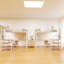 Lit mezzanine simple en métal blanc pour dortoir - charge, lumières à DEL, station de charge pour chambre à coucher, fabrication robuste-1302136504