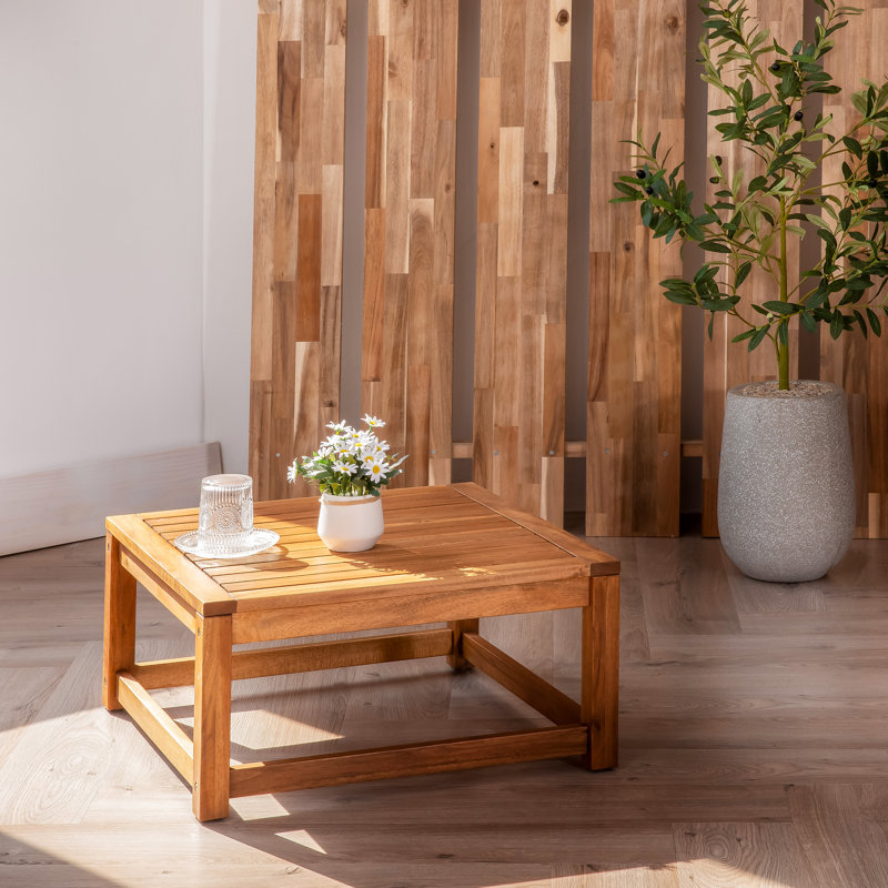 Table basse en bois d'acacia massif