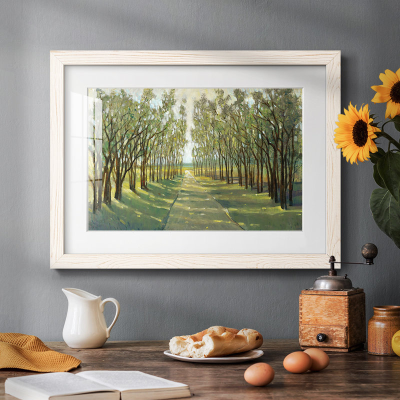 Forest Path encadré sur papier, Blanc, H 18 po x l 26 po x P 1,5 po