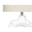 Lighting, h 25 po, lampe de table, résine crème, abat-jour ivoire / crème, moderne