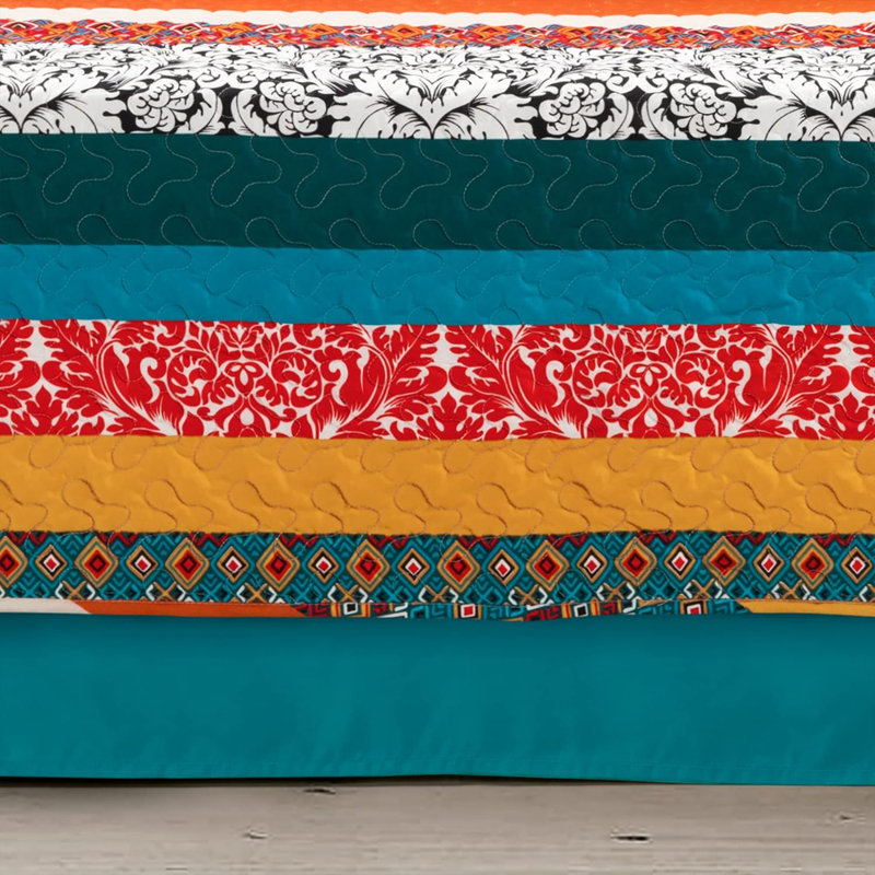 Ensemble de housse matelassée 3 pièces Boho
