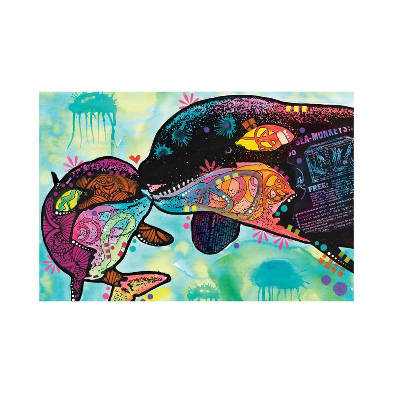 Love As Large As A Whale by Dean Russo - Wrapped Canvas Print, 101.6 cm H x 66.04 cm W x 1.91 cm D