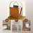 Artificial Leather Magazine Rack Floor