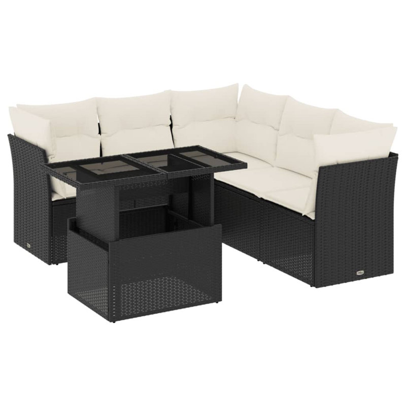 Grand canapé modulaire en rotin PE Vidaxl
