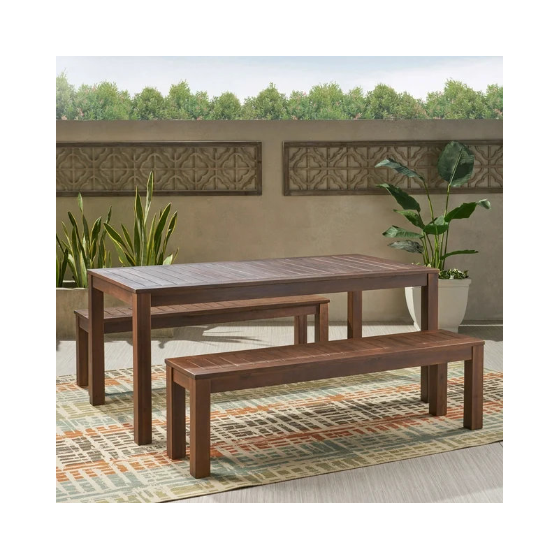 Table et banc d'extérieur pour cour
