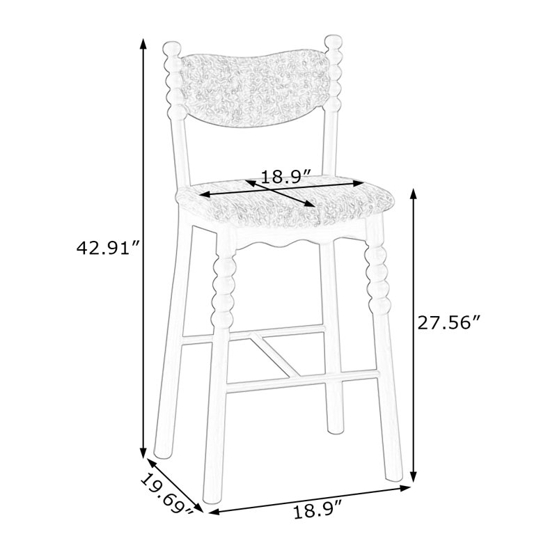 Couleur de l'image : Chaise à dossier uni (paquet de 4), 4, H 42,91 po