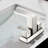 4 Inch Centerset Bathroom Faucet With Pop-Up Drain Assembly 3 Hole Waterfall Bathroom Sink Faucets Stainless Steel Double Handle Bathroom Basin Mixer Taps-108737420