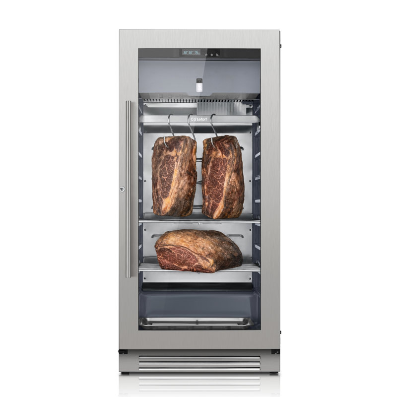  Ca'Lefort 24" Meat Aging Refrigerator 8.23 cu.ft Compact Dry Aging Fridge for Steak & Beef Meat, Built-in Dry Aging Refrigerator with Lockable Door, Dual Fan Circulation, UV Sterilization, Humidity & Temperature Control Professional Dry Aging Fridge