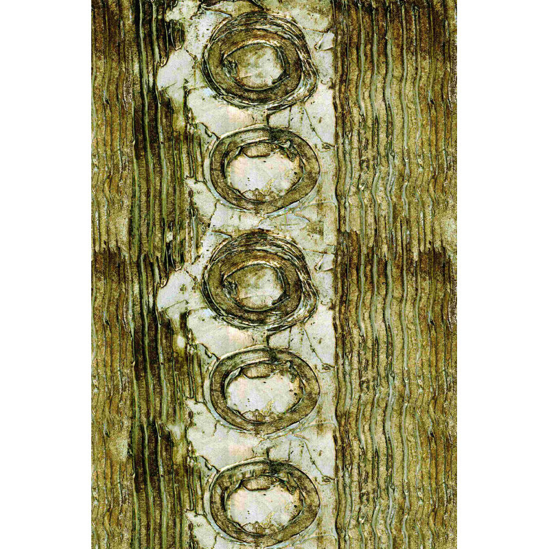 «Tall Texture Circles», impression sur toile tendue, H 18 po x l 12 po