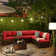 Keyala 7 Piece Rattan Sectional Seating Group with Cushions