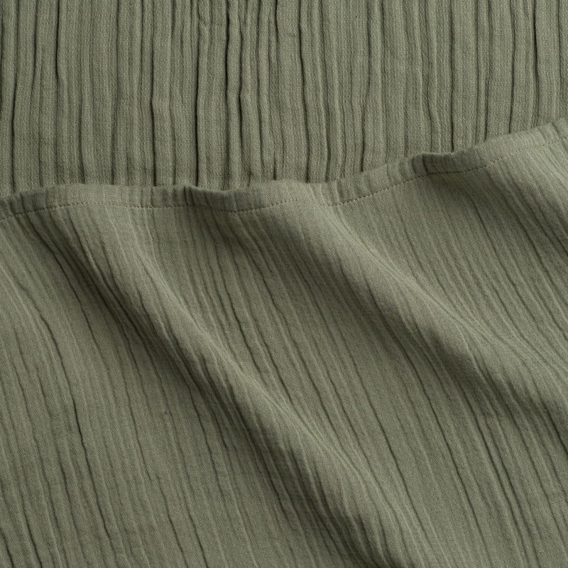 Zen Crinkled Comfort Flat Sheet (Matcha), Full/Double Flat Sheet