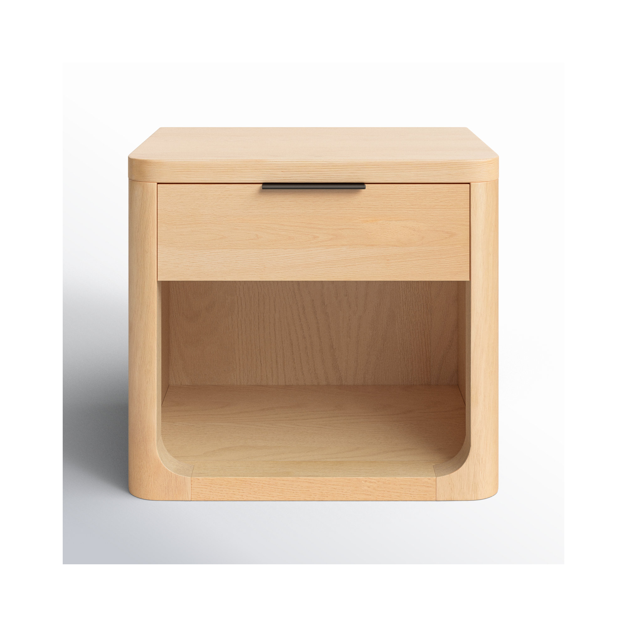 Altus 1 Drawer Wood Nightstand, Natural
