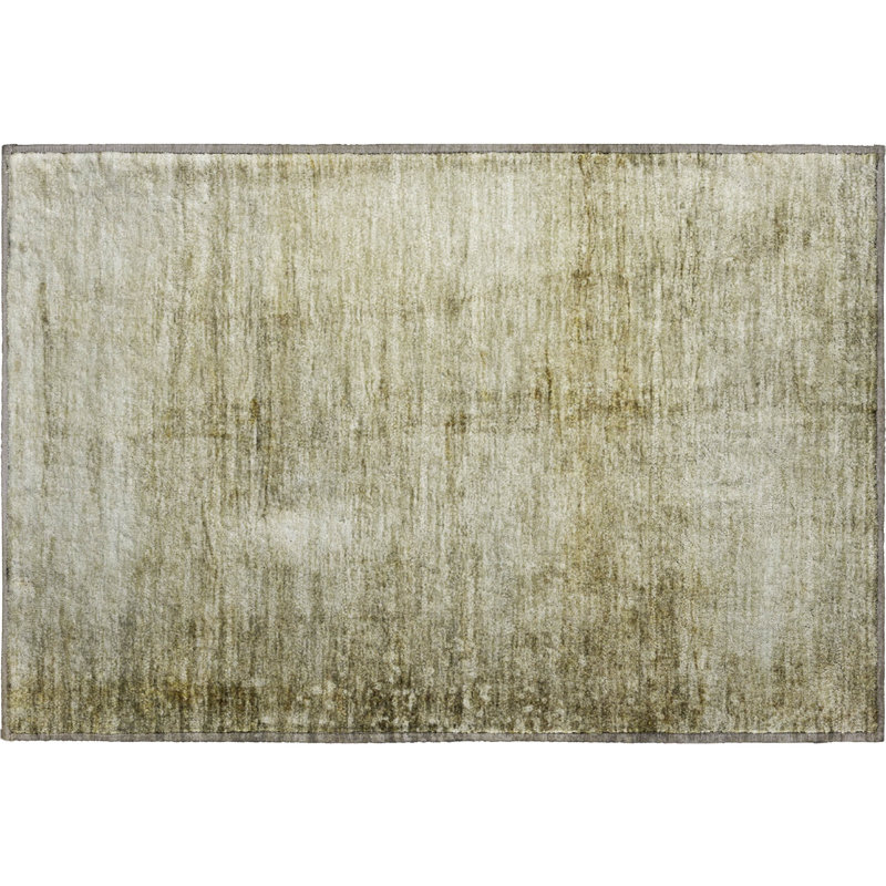 Tapis taupe Cerrito AMF608 lavable à la machine de qualité supérieure, Rectangle 1 pi 8 po x 2 pi 6 po