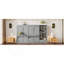 Grand lit escamotable avec compartiments de rangement à hauteur réglable et tablette, cadre de lit mural avec 1 tiroir, lit plateforme pliable multifonctionnel pour les petits espaces, chambre à coucher, chambre d'amis, gris-1725047334