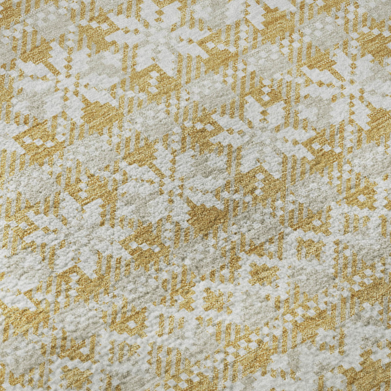 Premium Machine Washable Dockside AMF1820 Reindeers and Snowflakes Rug, Rectangle 10' x 14'