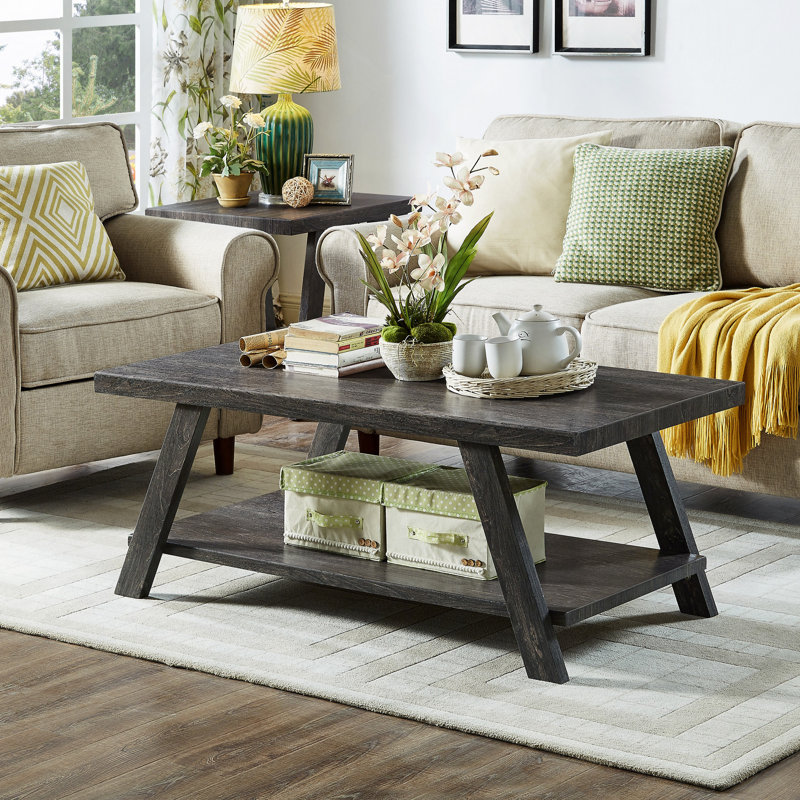 Ensemble de tables basses Contemporary, Gris anthracite, Gris anthracite
