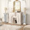 Haut plateau de table en verre avec miroir Abbottsford
