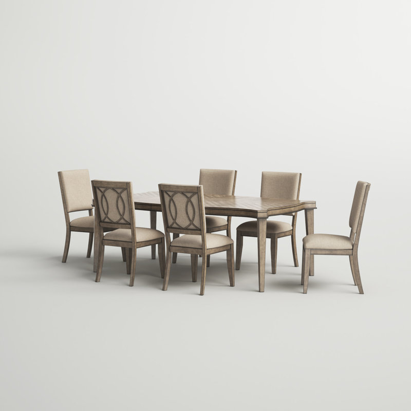 Ensemble de salle à manger extensible en bois massif 7 pièces Dorchester
