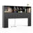 Modern Wood Bookcase Headboard with LED Lighting & Charging Station — Space-Saving Design for Queen & King Beds-1521460213-1521460208