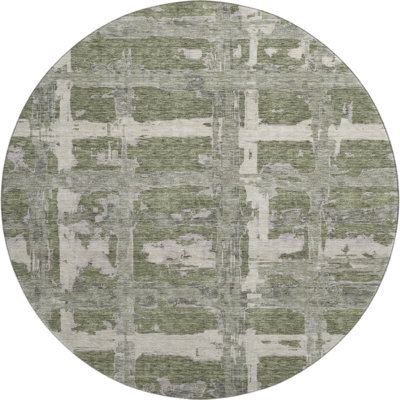 Premium Machine Washable Prisco Olive Rug